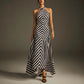 Sleeveless Backless Zebra Print Dress Formal Gown