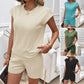 Ensemble pull court décontracté pour femme, motif macaron