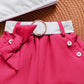 Sweet And Stylish Rose Red Bow Shorts