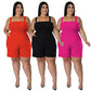 Fashionable Solid-Color Slim-Fit Ruched Backless Jumpsuit