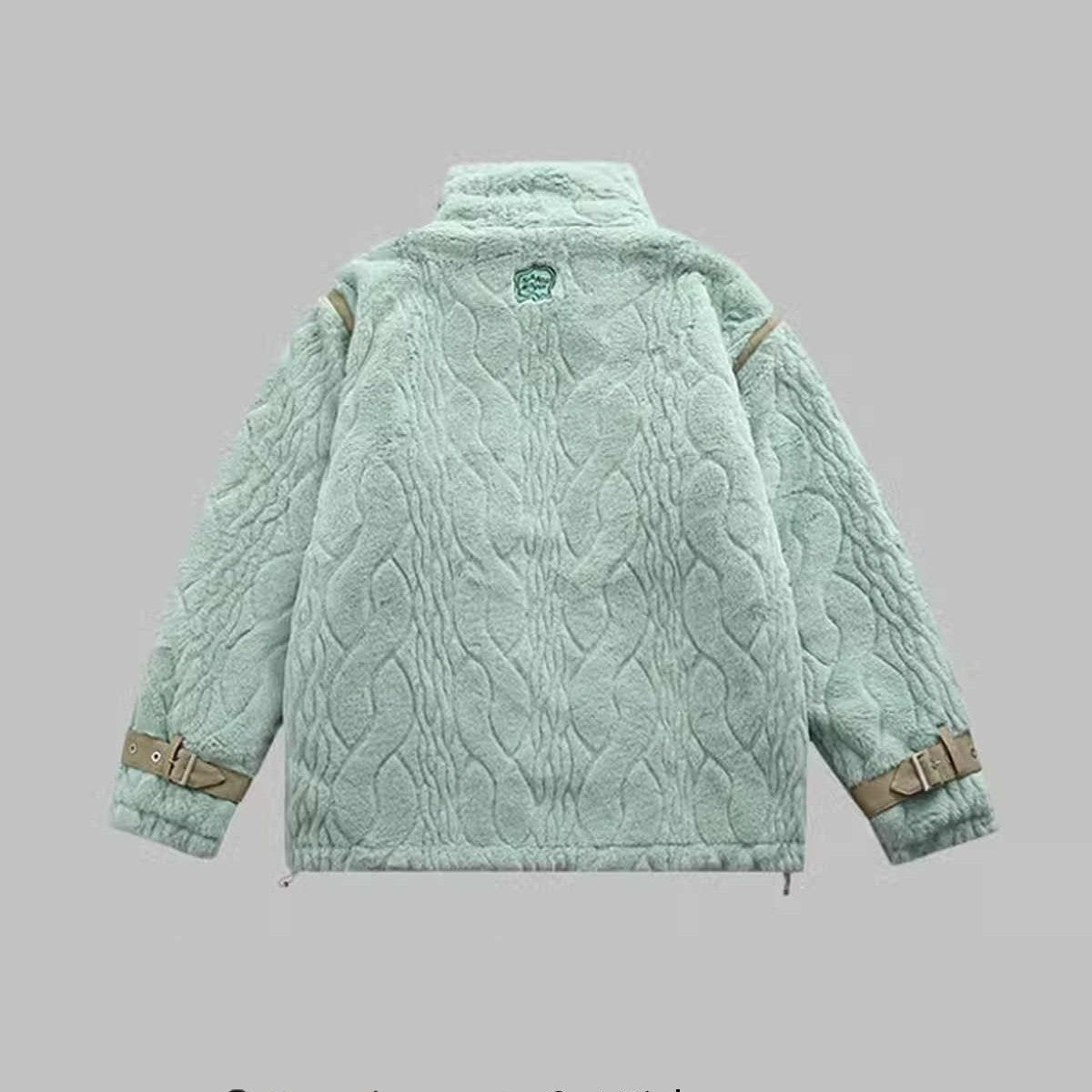 Manteau rétro en laine d'agneau et coton pour homme et femme