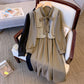 Trendy Two-Piece Set Relaxed Outerwear Skirt And Vest For Shorter Statures