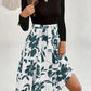 Robe à manches longues et col rond à imprimé floral, coupe ajustée, vêtements pour femmes