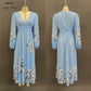 Womens Spring Chiffon Long-Sleeve Pleated Dress