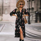 Robe à manches longues à imprimé floral