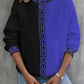 Women's Pullover Color Matching Sportswear Khaki