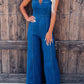 Denim Jumpsuit Women's Spaghetti Strap High Waist