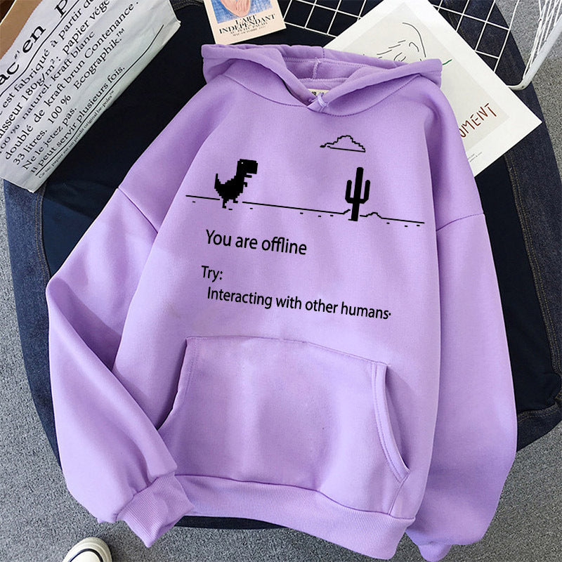 Women's Retro Dinosaur Fashion Casual Sweater