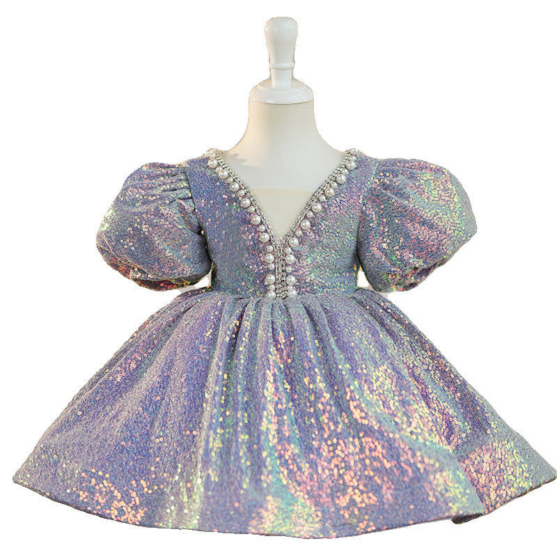 Children's Princess Dress Host Piano Performance