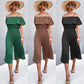 Solid Color One-Shoulder Loose Casual Sling Jumpsuit