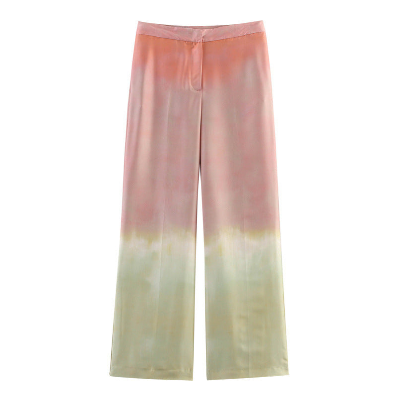 Tie-dye Printed Top Midi Skirt Dress