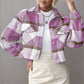 Ladies Lapel Single Breasted Woolen Jacket