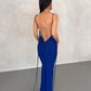 Fashion Lace Up Temperament Long Dress Halter Dress
