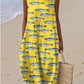 Sleeveless Casual Printed Temperament Long Skirt Dress
