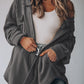 Women's Fashion Polo Collar Single-breasted Long Sleeve Shirt Coat