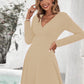 Women's Fashion Temperament Pure Color Slim Fit Dress