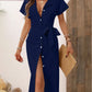 Women's Buttoned Lace-up Slim Mid-length Skirt