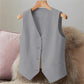 Slim Fit Sleeveless Short Waistcoat Jacket