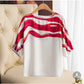 Women's Pullover Chiffon Shirt Striped Top
