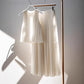 Popular White Pleated High-end Coat Skirt Two-piece Set