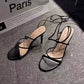 High Heel Sandals Women's Round Toe Strap Stiletto Heel