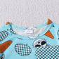 Rabbit Carrot Printed Plaid Pocket Short Sleeve