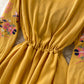 Women's Waist Slimming Mid-length Travel Vacation Dress