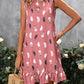 Womens Loose-Fitting Sleeveless Printed Dress