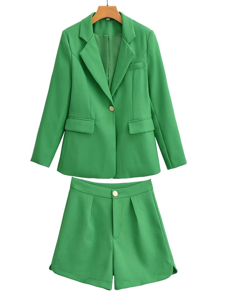 Women's Fashionable Suit Shorts Set