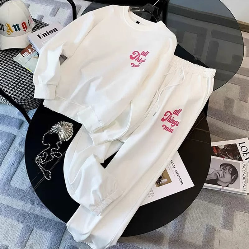 White American-style Casual Sportswear Set
