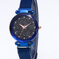 Women's Watch Square Diamond Rhinestone Starry Sky Face Ladies Casual Fashion Watch Set Bracelet Watch