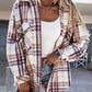 Women's Fashion Hooded Woolen Plaid Coat