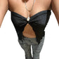 European And American Fashion Pleated Twist Tube Top Backless Top