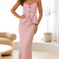 Fashion Button Sleeveless Overall Dress Set