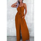 Women's Loose Pockets Suspender Jumpsuit