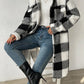 Women's Fashion Polo Collar Plush Plaid Coat