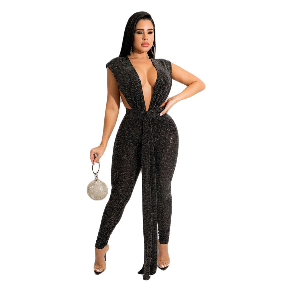 Combinaison sexy à paillettes pour femme