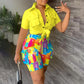 Ensemble chemise et short tendance pour femme