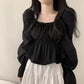Women's Flounced Flared Sleeve Slimming Shirt