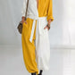 Spring Solid Colored Patchwork Long Sleeve Shirt Lace Up Jumpsuit