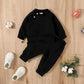 Pull en coton uni sans capuche pour l'automne et l'hiver