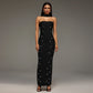 Elegant Beaded Bodycon Tube Dress For Women