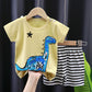 Ensemble t-shirt d'été à manches courtes pour enfant en pur coton