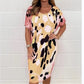 Plus Size Women's Printed Casual Short Sleeve Dress