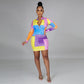 Bag Hip A-line Dress Women Long Sleeves