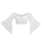 One Word Neck Short Lace Top Women Loose