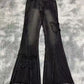 Fashion Elastic Plus Size Women's Denim Flared Pants