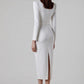 Ladies Simple Bandage Dress Long Skirt