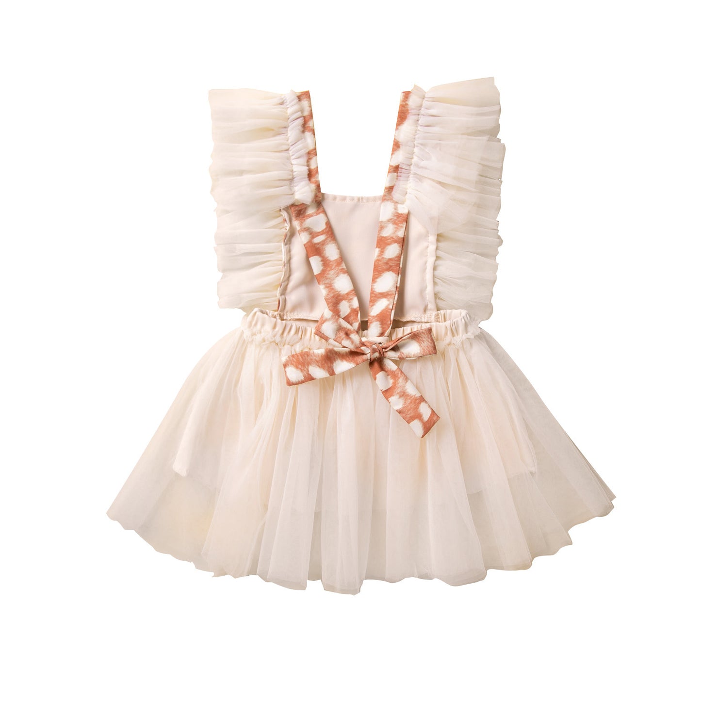 Robe à bretelles spaghetti en maille à imprimé léopard pour fille