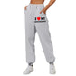 Pantalon imprimé « J'aime mon copain » Pantalon de survêtement décontracté pour homme et femme Pantalon de sport